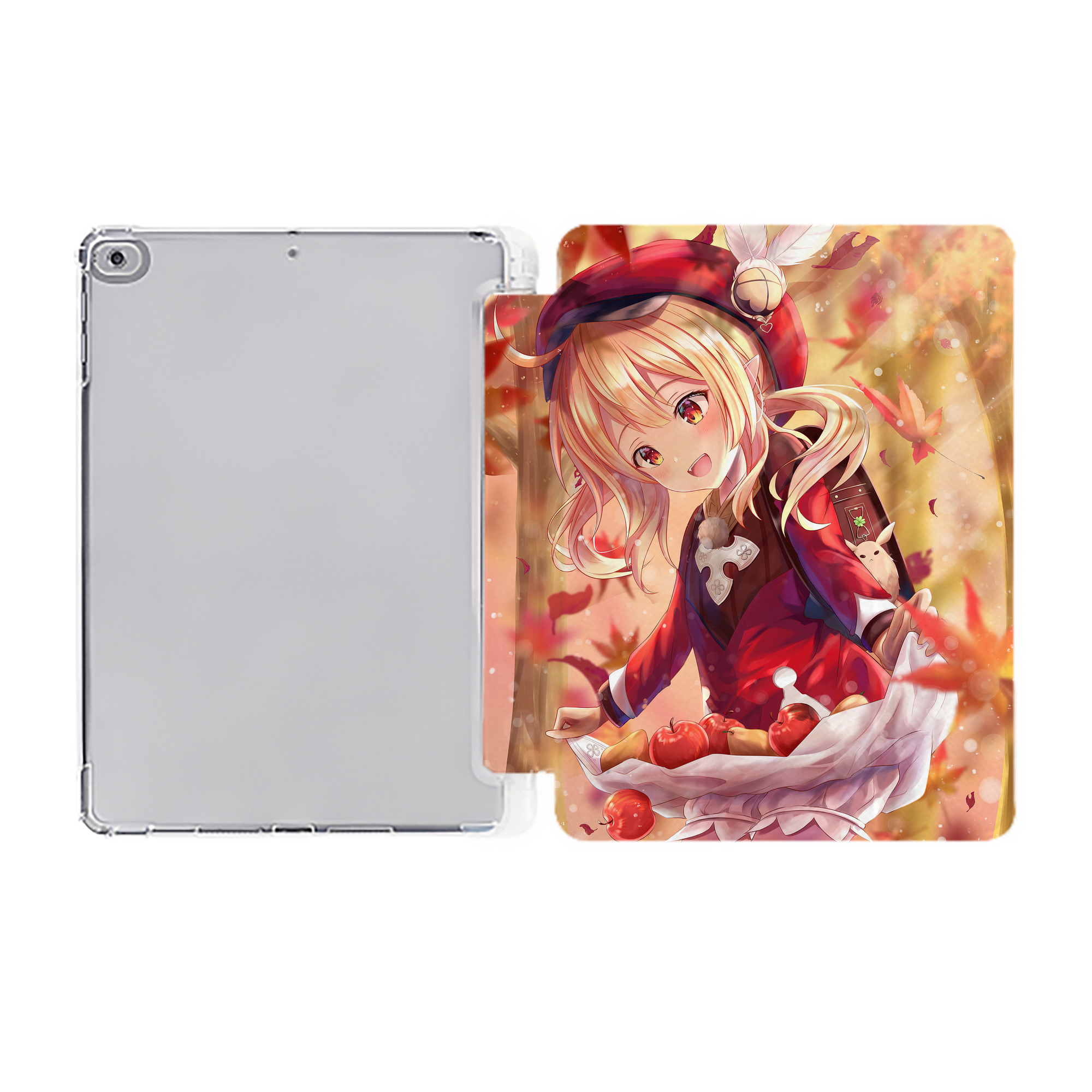 げんし神 genshin IPad ケース ペン収納付き 三つ折りスタンド PUレザー×シリコン 対応機種9.5/10.5/10.9インチ